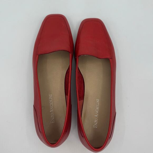 Enzo Angiolini Liberty Loafers Women’s Size 6.5M Red Leather Slip On flats - Picture 14 of 14